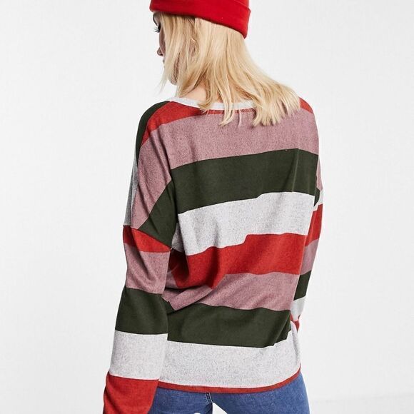 Long Sleeve V-Neck Jersey Top by JDY/ASOS - Picture 3 of 12